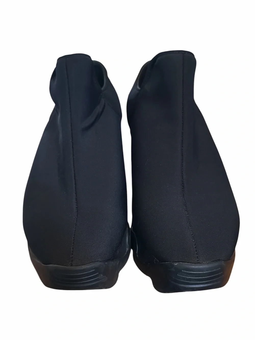 Women's Black Platform Slip-On Shoes - Modern Chunky Sole